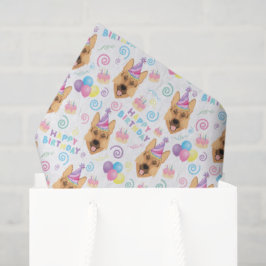 German Shepherd Tissue Paper in White 薄葉紙