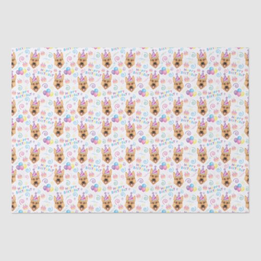 German Shepherd Tissue Paper in White 薄葉紙 (正面)
