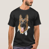 German Shepherd Torn Cloth For Dog Tシャツ (正面)