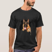 German Shepherd Torn Cloth Tシャツ (正面)