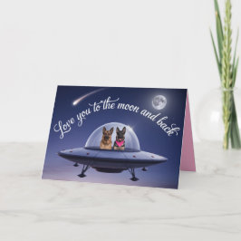 German Shepherd Valentine Card シーズンカード