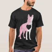 German Shepherd Valentines Day Cud Love Dog _1  Tシャツ (正面)