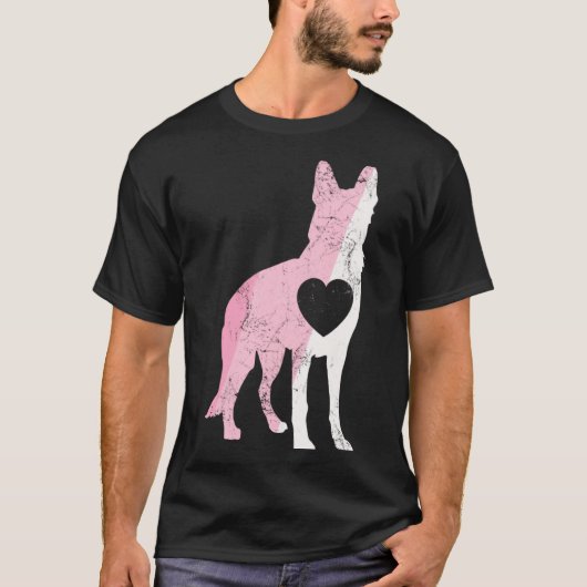 German Shepherd Valentines Day Cud Love Dog _1  Tシャツ (正面)