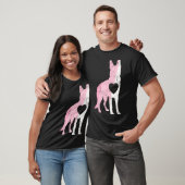 German Shepherd Valentines Day Cud Love Dog _1  Tシャツ (ユニセックス)