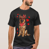 German Shepherd Valentines Day Dog Lover Heart  Tシャツ (正面)