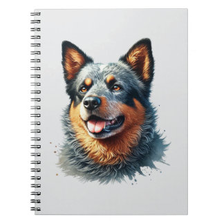 German Shepherd Watercolor Portrait  ノートブック