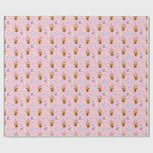 German Shepherd Wrapping Paper in Pink ラッピングペーパー (フラット)