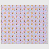 German Shepherd Wrapping Paper in Purple ラッピングペーパー (フラット)