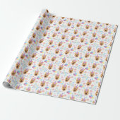 German Shepherd Wrapping Paper in White  ラッピングペーパー (アンロールド)