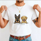 German Shepherd & Yellow Lab for dog lovers Tシャツ