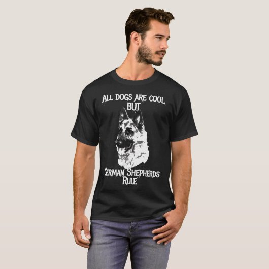 German Shepherds Rule Dog  Tシャツ (正面フル)