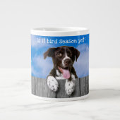 German Shorthair Pointer "Bird Season"  Giant Coff ジャンボコーヒーマグカップ (正面)