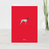German Shorthair Pointer Birthday Card,, Red カード (裏面)