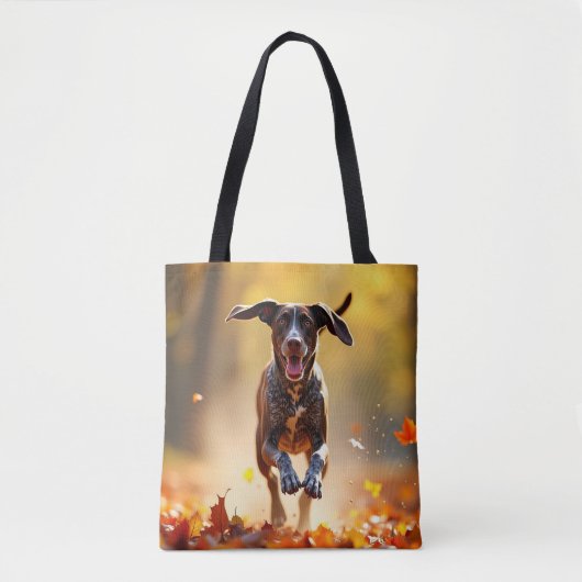 German Shorthair Pointer Elegant Shoulder Tote Bag トートバッグ (正面)