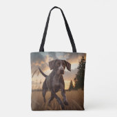 German Shorthair Pointer Elegant Shoulder Tote Bag トートバッグ (裏面)