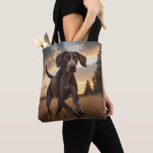 German Shorthair Pointer Elegant Shoulder Tote Bag トートバッグ (クローズアップ)
