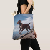 German Shorthair Pointer Elegant Shoulder Tote Bag トートバッグ (クローズアップ)