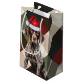 German Shorthair Pointer Holiday Plaid Christmas スモールペーパーバッグ (裏面アングル)