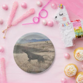 German Shorthaired Pointer狩りquail, Art ペーパープレート (パーティー)