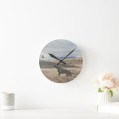 German Shorthaired Pointer狩りquail, Art ラウンド壁時計 (ホーム)