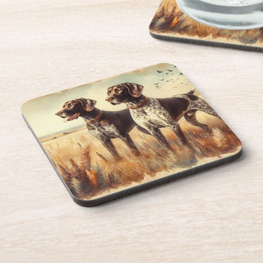 German Shorthaired Pointer コースター (左側)