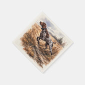  German Shorthaired Pointer  スタンダードカクテルナプキン (角)