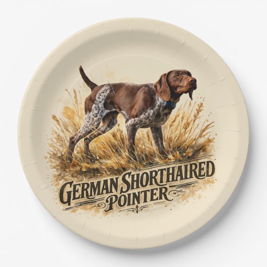  German Shorthaired Pointer  ペーパープレート (正面)