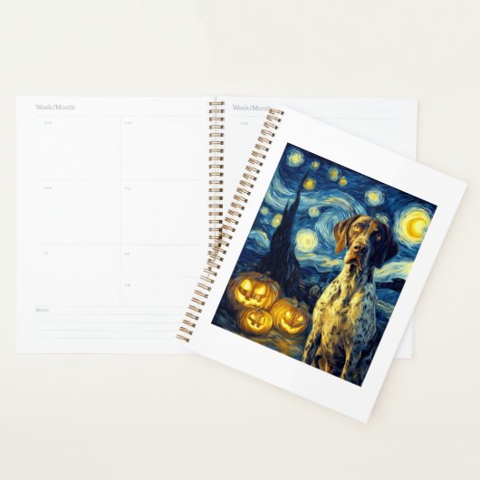 German Shorthaired Pointer 1 Cute Dog Halloween Ja プランナー手帳 (ディスプレー)