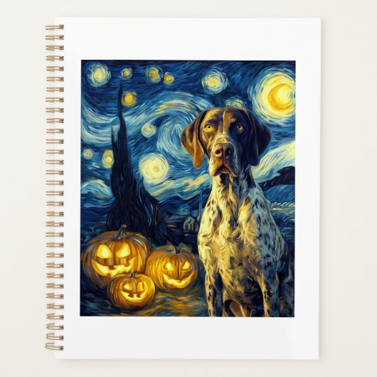 German Shorthaired Pointer 1 Cute Dog Halloween Ja プランナー手帳 (正面)