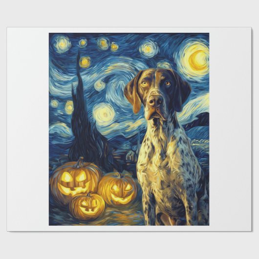 German Shorthaired Pointer 1 Cute Dog Halloween Ja ラッピングペーパー (フラット)