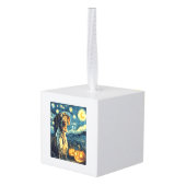 German Shorthaired Pointer 2 Cute Dog Halloween Ja キューブオーナメント (裏面アングル)