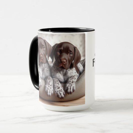 German Shorthaired Pointer Christmas Coffee Mug マグカップ (正面左)