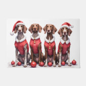 German Shorthaired Pointer Christmas Dress Santa ドアマット (正面)