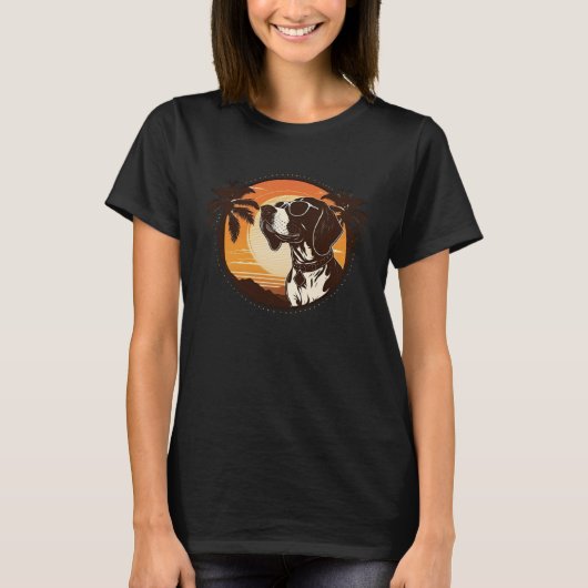 german shorthaired pointer Cute Cool Sunglasses Tシャツ (正面)