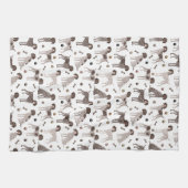 German Shorthaired Pointer Dog Bone and Paw Print  キッチンタオル (横)