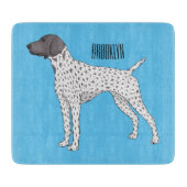 German Shorthaired Pointer dog cartoon カッティングボード (正面)