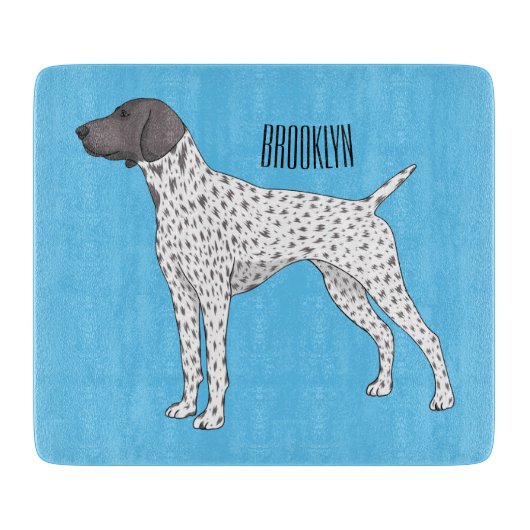 German Shorthaired Pointer dog cartoon カッティングボード (正面)