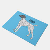 German Shorthaired Pointer dog cartoon  ドアマット (アングル)