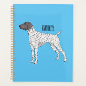 German Shorthaired Pointer dog cartoon  プランナー手帳 (正面)