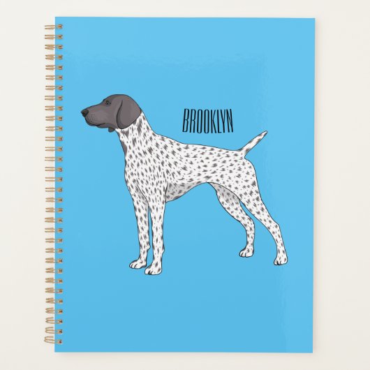 German Shorthaired Pointer dog cartoon  プランナー手帳 (正面)