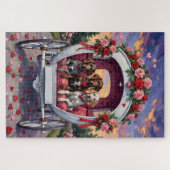 German Shorthaired Pointer  Dog Valentine's Day  ジグソーパズル (横)