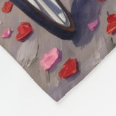 German Shorthaired Pointer  Dog Valentine's Day  フリースブランケット (角)