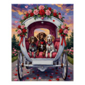 German Shorthaired Pointer Dog Valentine's Day ポスター (正面)