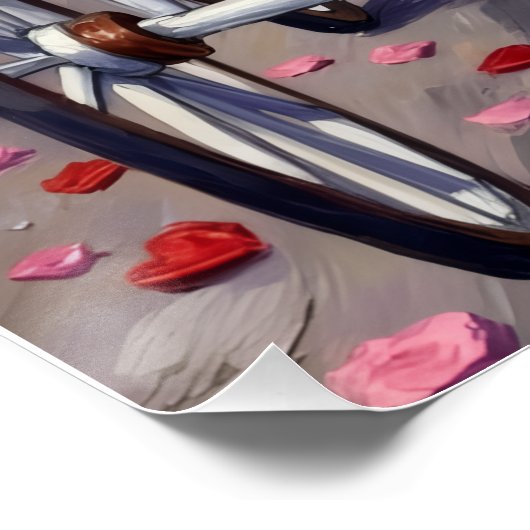 German Shorthaired Pointer Dog Valentine's Day ポスター (コーナー)