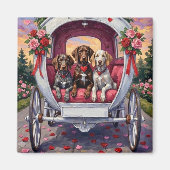 German Shorthaired Pointer  Dog Valentine's Day  マグネット (正面)