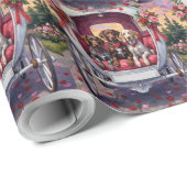 German Shorthaired Pointer  Dog Valentine's Day  ラッピングペーパー (ロールコーナー)