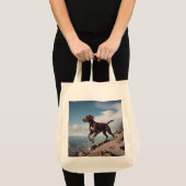 German Shorthaired Pointer Elegant GroceryTote Bag トートバッグ (正面(商品))