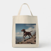 German Shorthaired Pointer Elegant GroceryTote Bag トートバッグ (裏面)