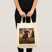 German Shorthaired Pointer Elegant GroceryTote Bag トートバッグ (正面(商品))