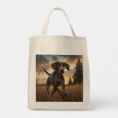German Shorthaired Pointer Elegant GroceryTote Bag トートバッグ (裏面)